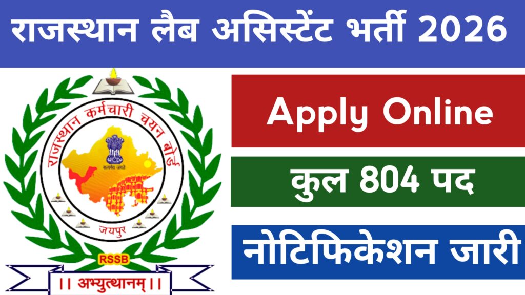 Rajasthan Lab Assistant Recruitment 2026 latest gov job