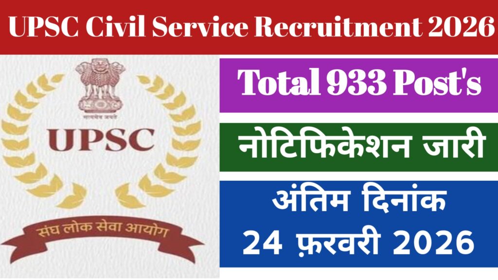 UPSC Civil Service Recruitment 2026
