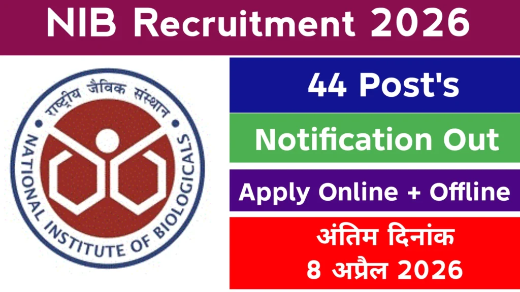 NIB Recruitment 2026 Notification