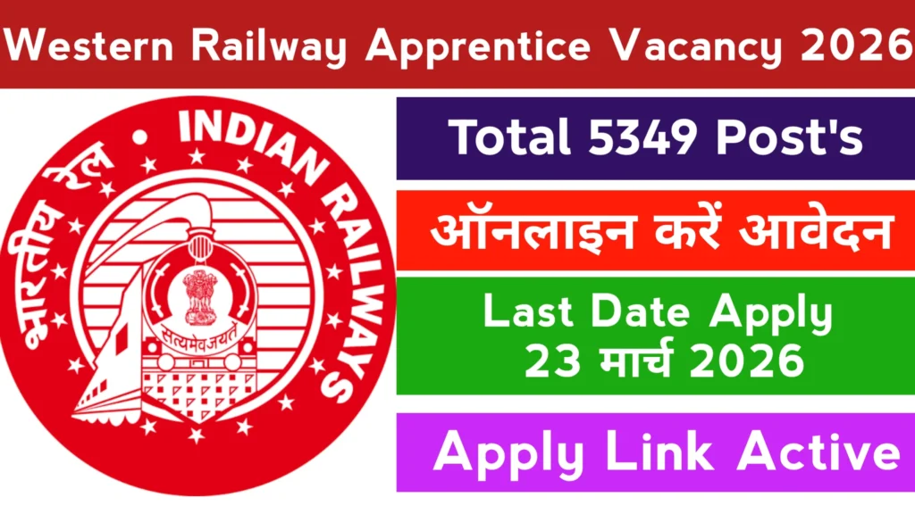 Western Railway Apprentice Vacancy 2026 Notification :