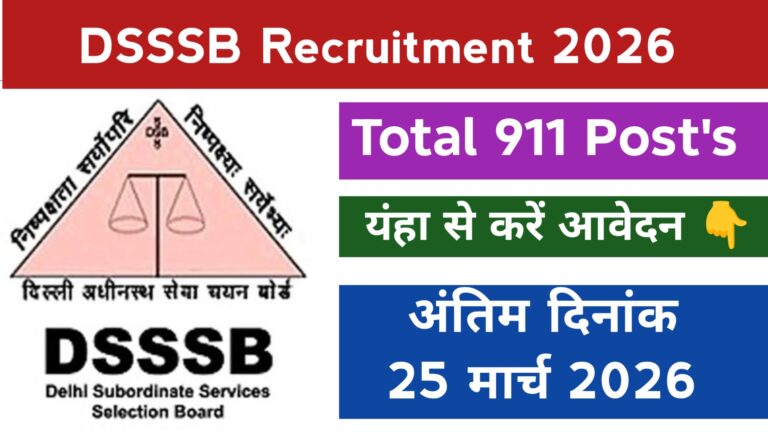 DSSSB Recruitment 2026