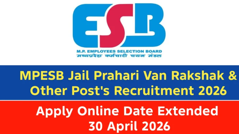 MP Jail Prahari Van Rakshak Recruitment 2026
