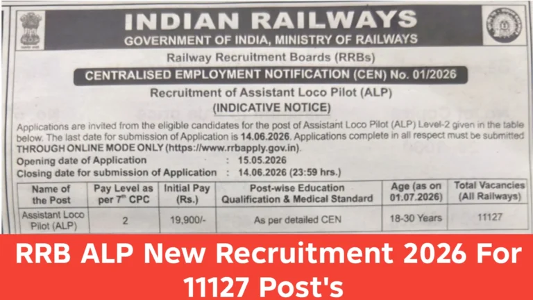 Railway ALP New Recruitment 2026