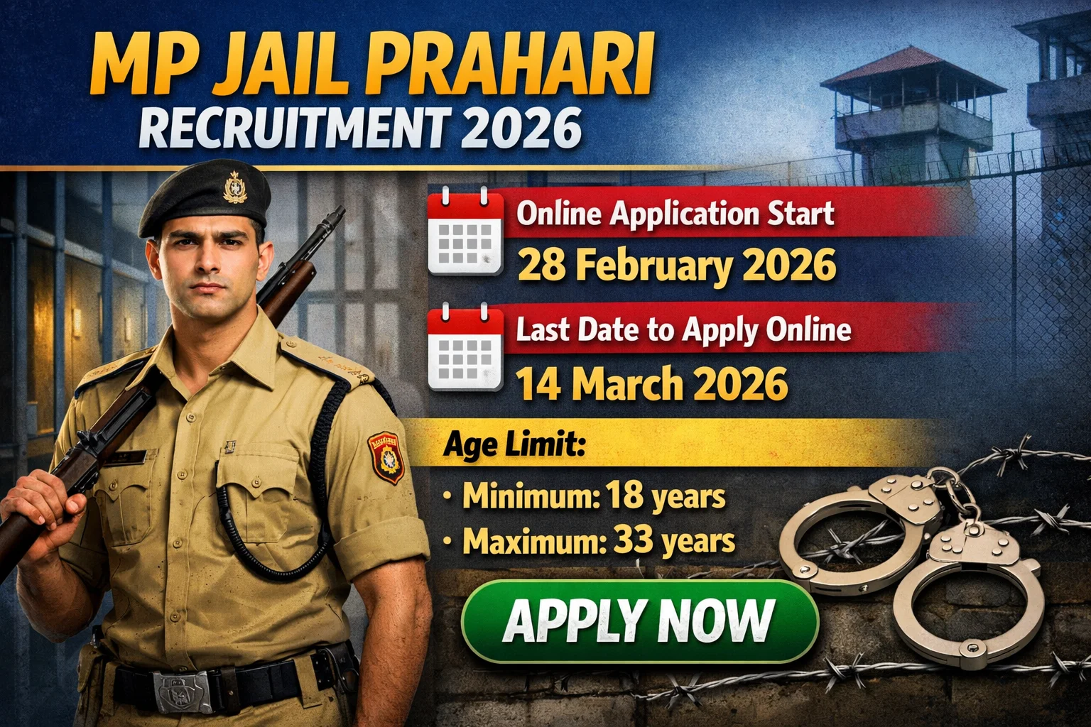 MP Jail Prahari Recruitment 2026